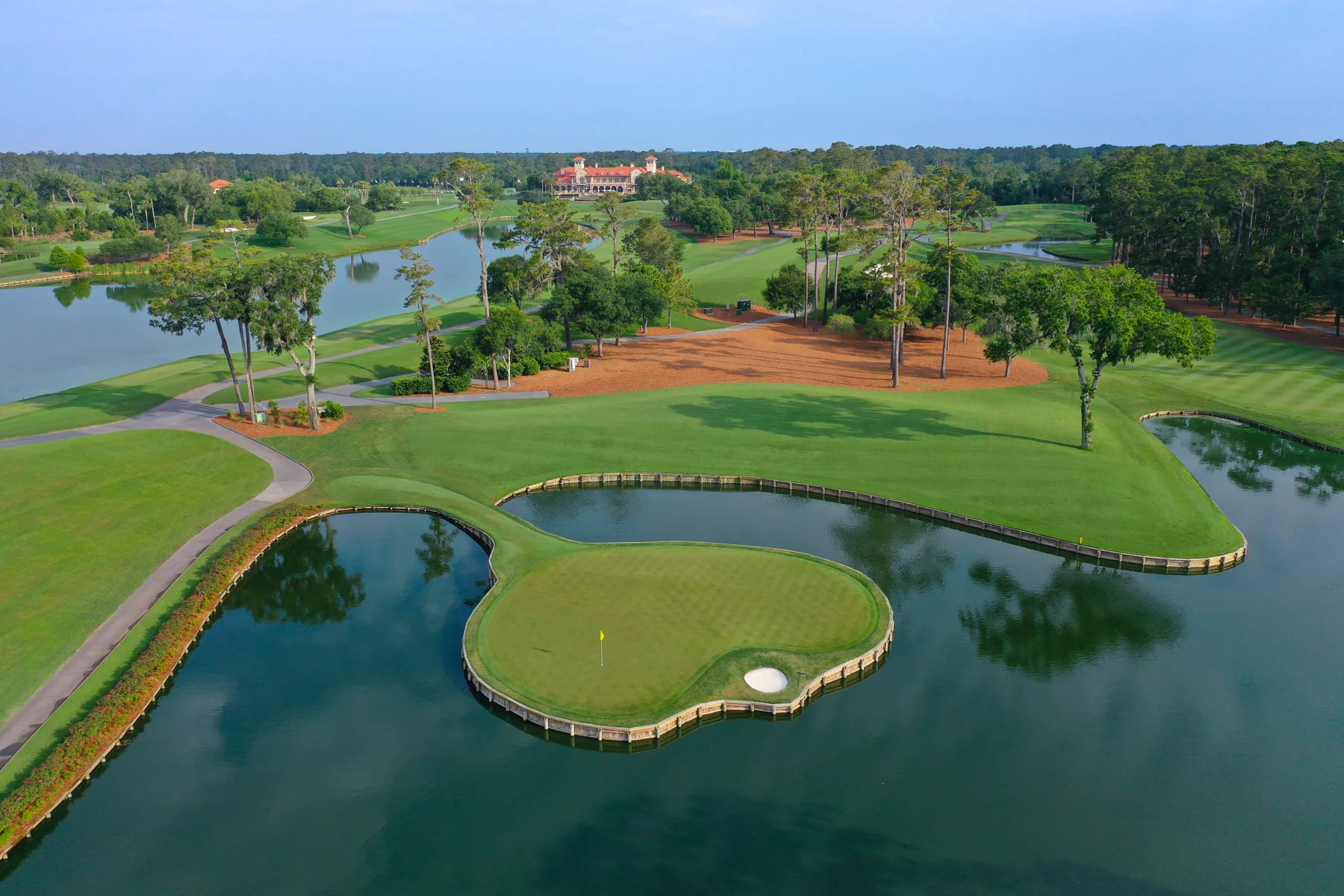 The island green 17th at TPC Sawgrass Stadium Course